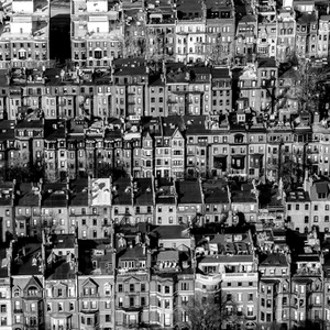 Boston, from an elevated position