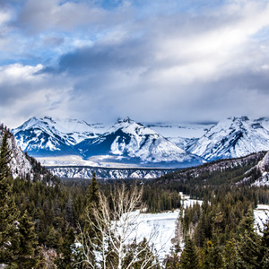 Canadian Rockies, looking from the Banff Fairmont