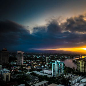 Sunset on the Gold Coast