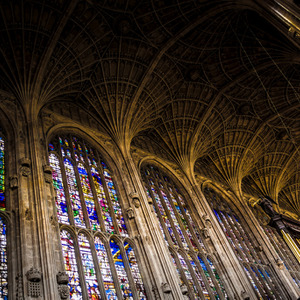 The glorious insides of King's College Chapel, Cambridge