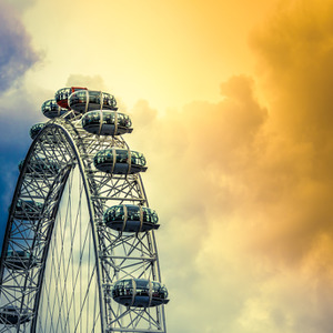 London Eye at sunset